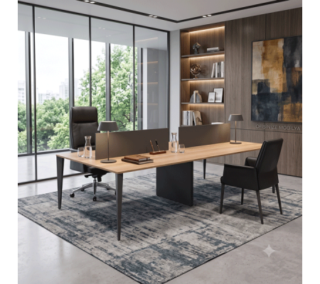 Exen Dört'lü Ofis ve Büro Masa 240x142 cm
